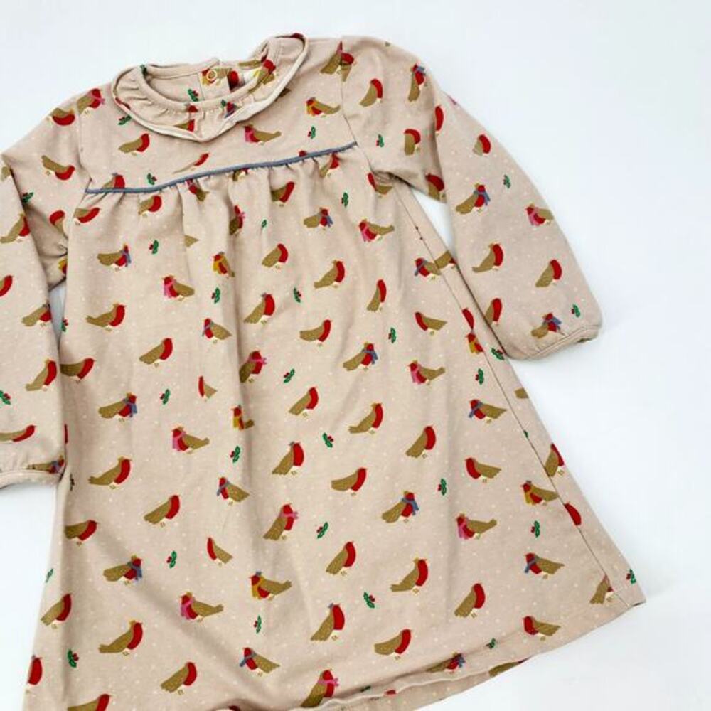 Baby Boden girls pink birds dress
